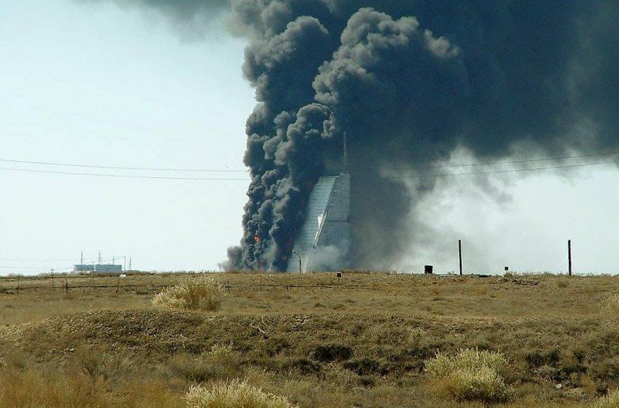 Пожарът на радарната станция в Казахстан