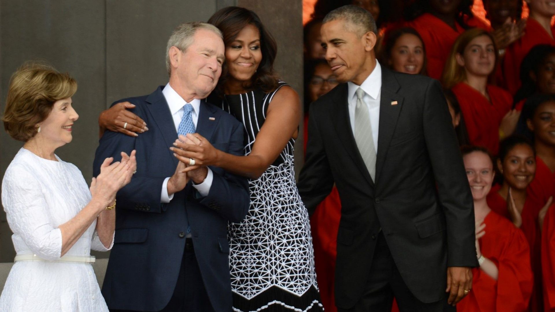 Мишел Обама за приятелството си с Джордж Буш: Той е красив и забавен