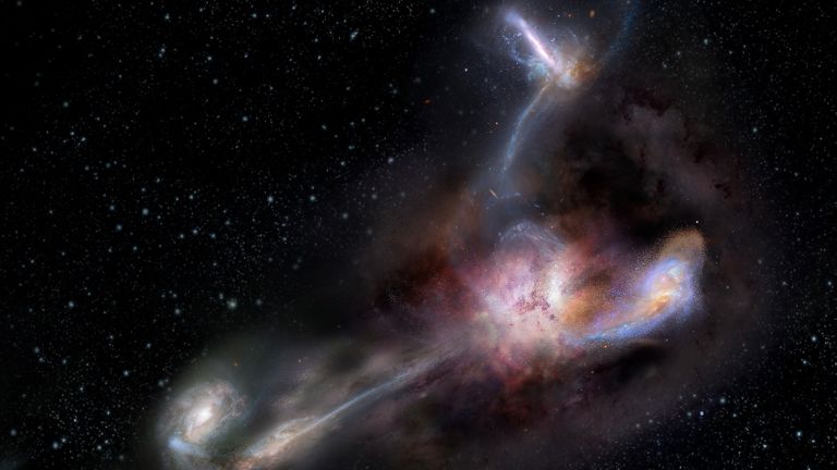 НАСА: Най-светещата галактика е "канибал"