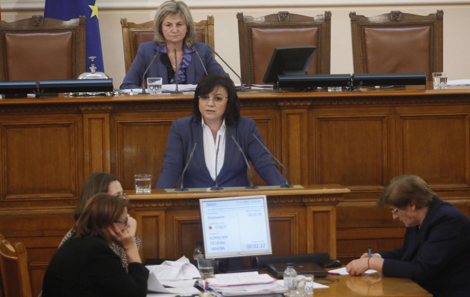 Нинова определи бюджета на Здравната каса като "шамар върху българското право"