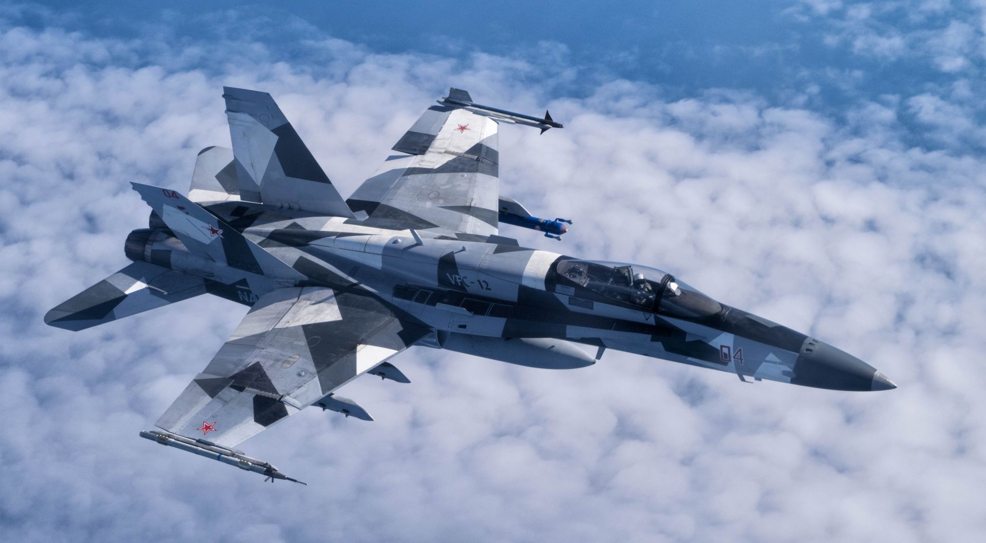 F-18, имитиращ Су-35