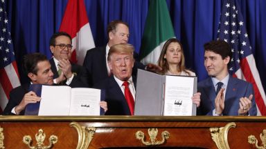САЩ, Мексико и Канада подписаха ново търговско споразумение