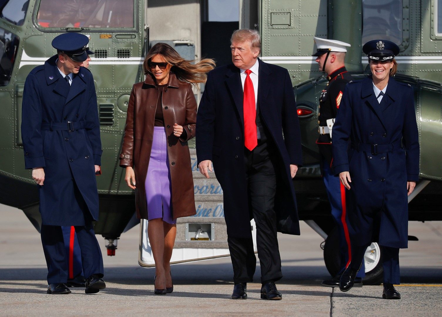 Мелания и Доналд Тръмп пристигат в Аржентина