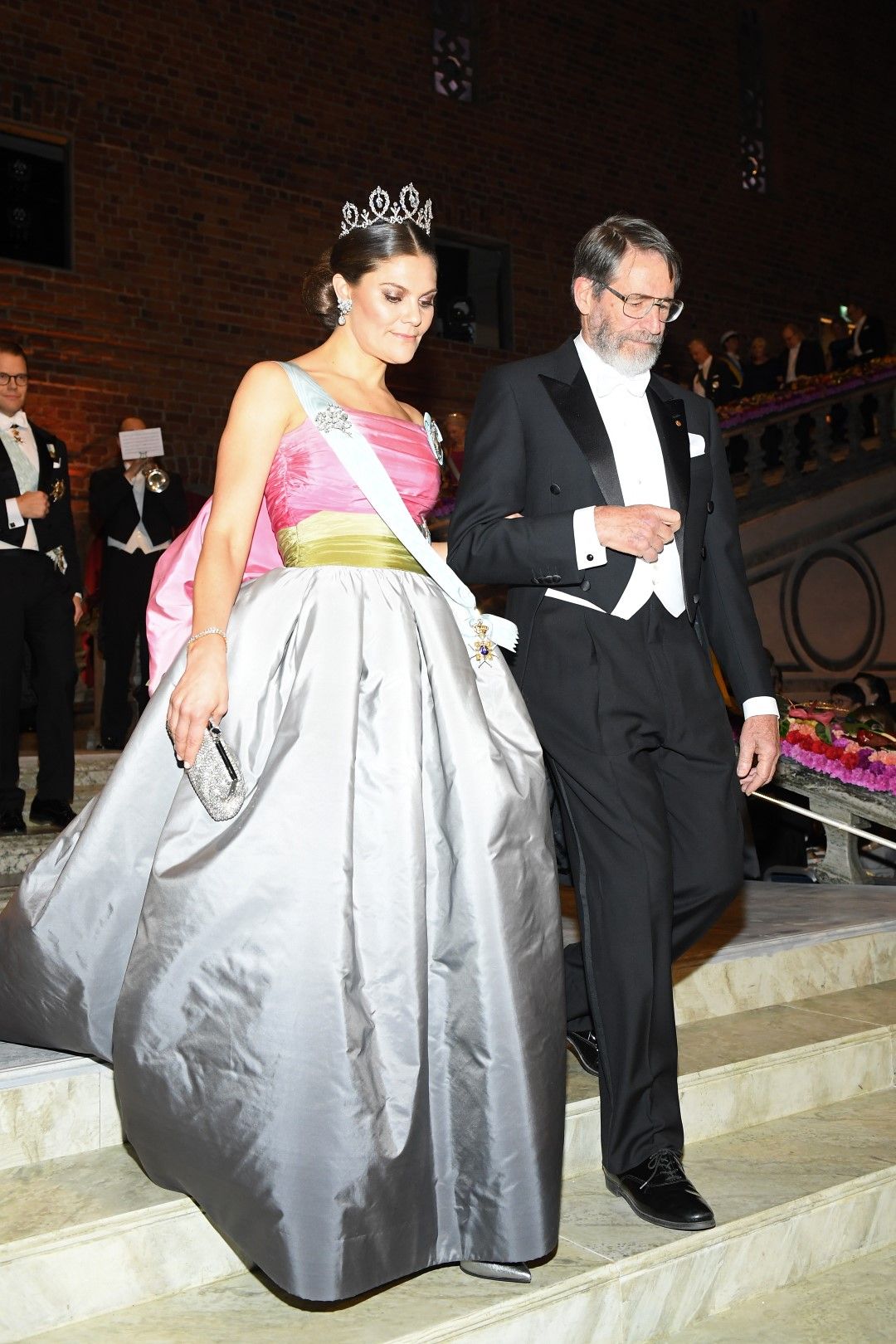 Принцеса Виктория с лауреата на Нобеловата награда за химия Джордж П. Смит