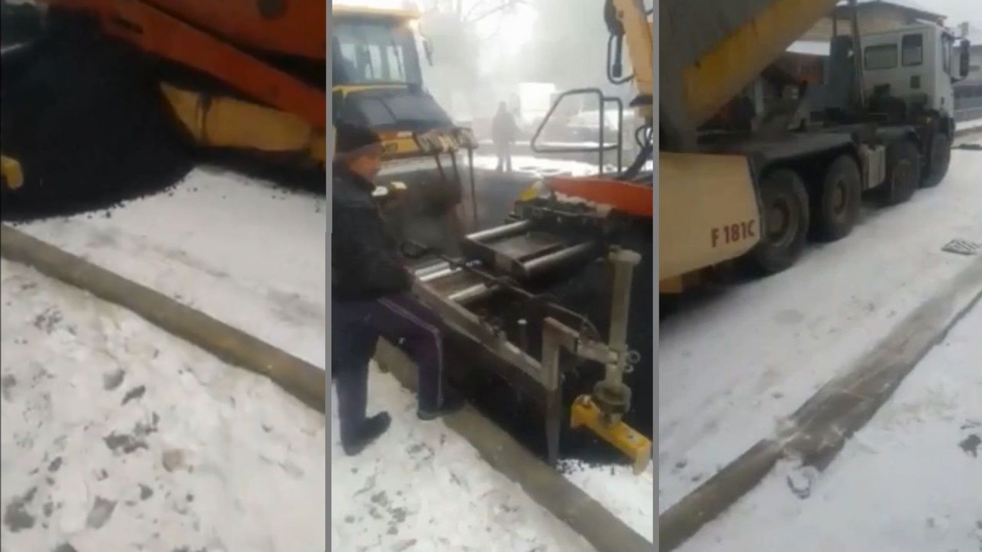 Скандален случай от Велинград с полагане на асфалт по време