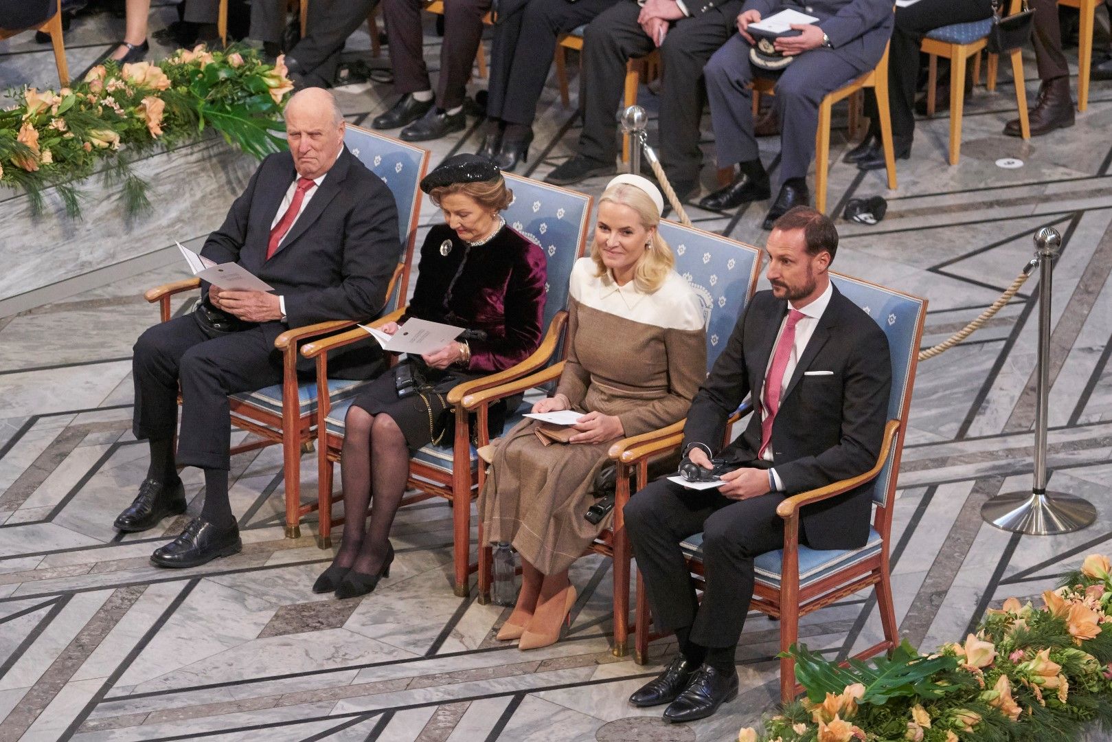 Крал Хералд, кралица Соня, принцеса Мете-Марит и принц Хаакон