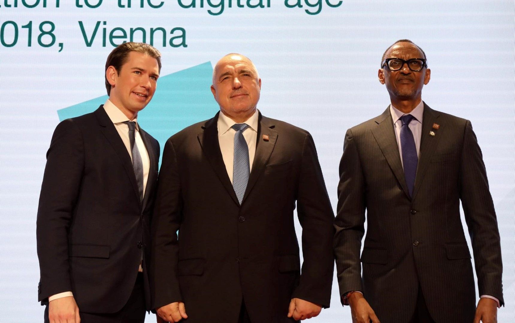 Във Виена Бойко Борисов участва във форум с канцлера на Австрия Себастиян Курц и президента на Руанда Пол Кагаме
