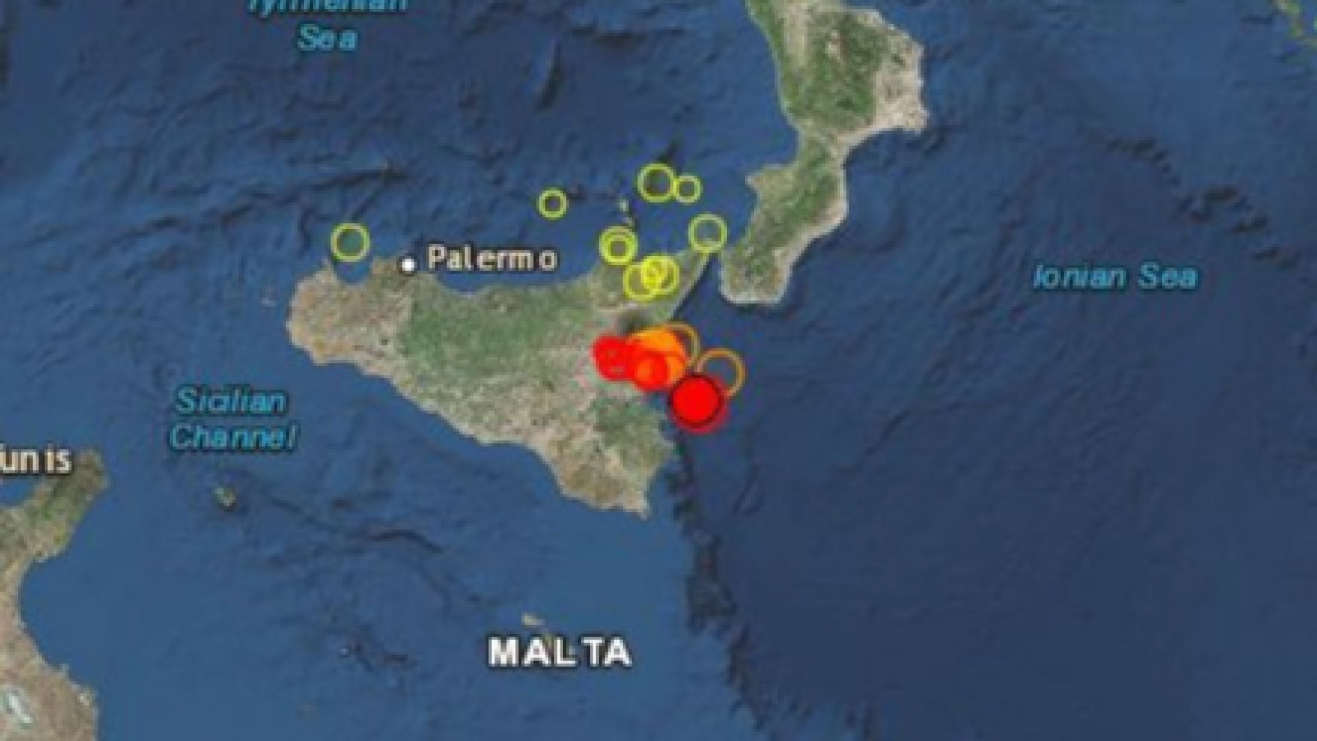 Земетресение с магнитуд 4,9 по Рихтер разтърси остров Сицилия тази