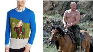 Amazon пусна в продажба пуловери с Путин като Дядо Коледа