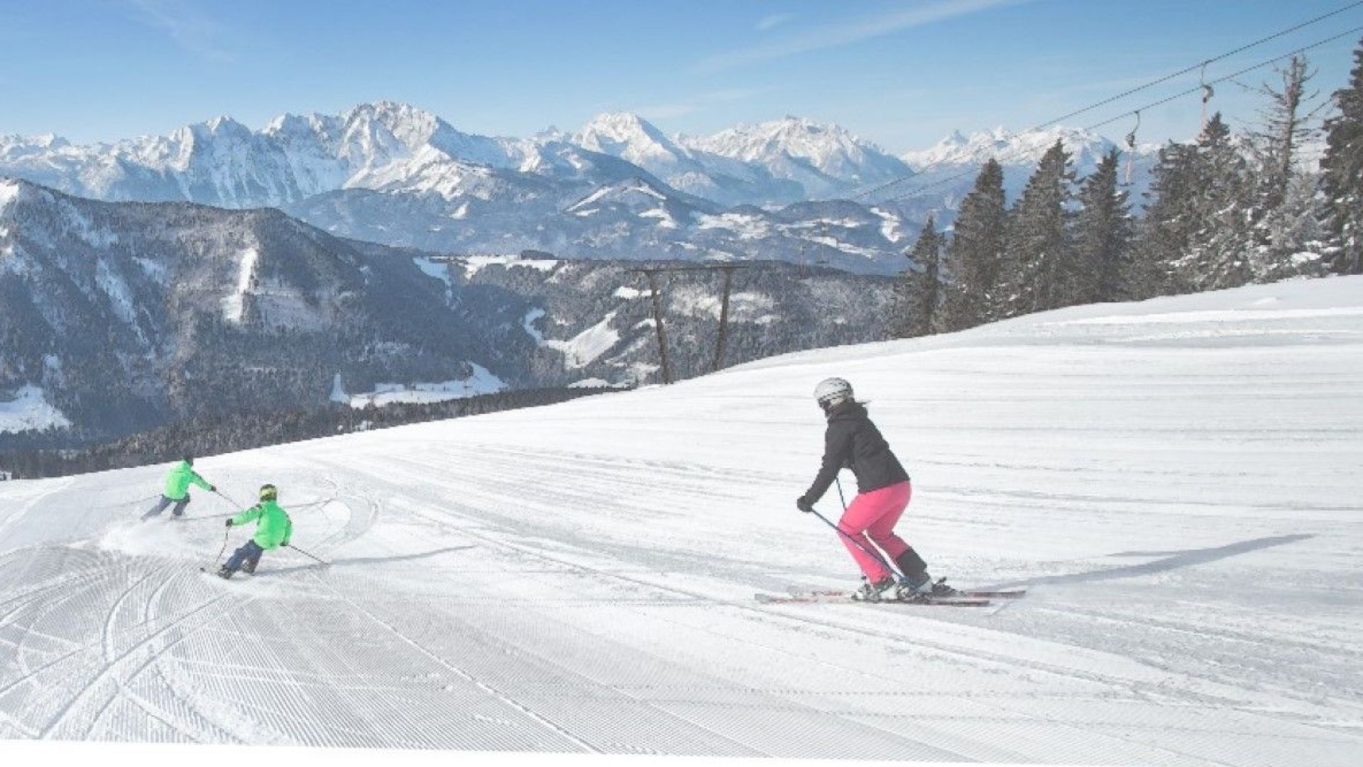 Австрийският ски район Гайсау Хинтерзее Gaissau Hintersee в провинция Залцбург все още