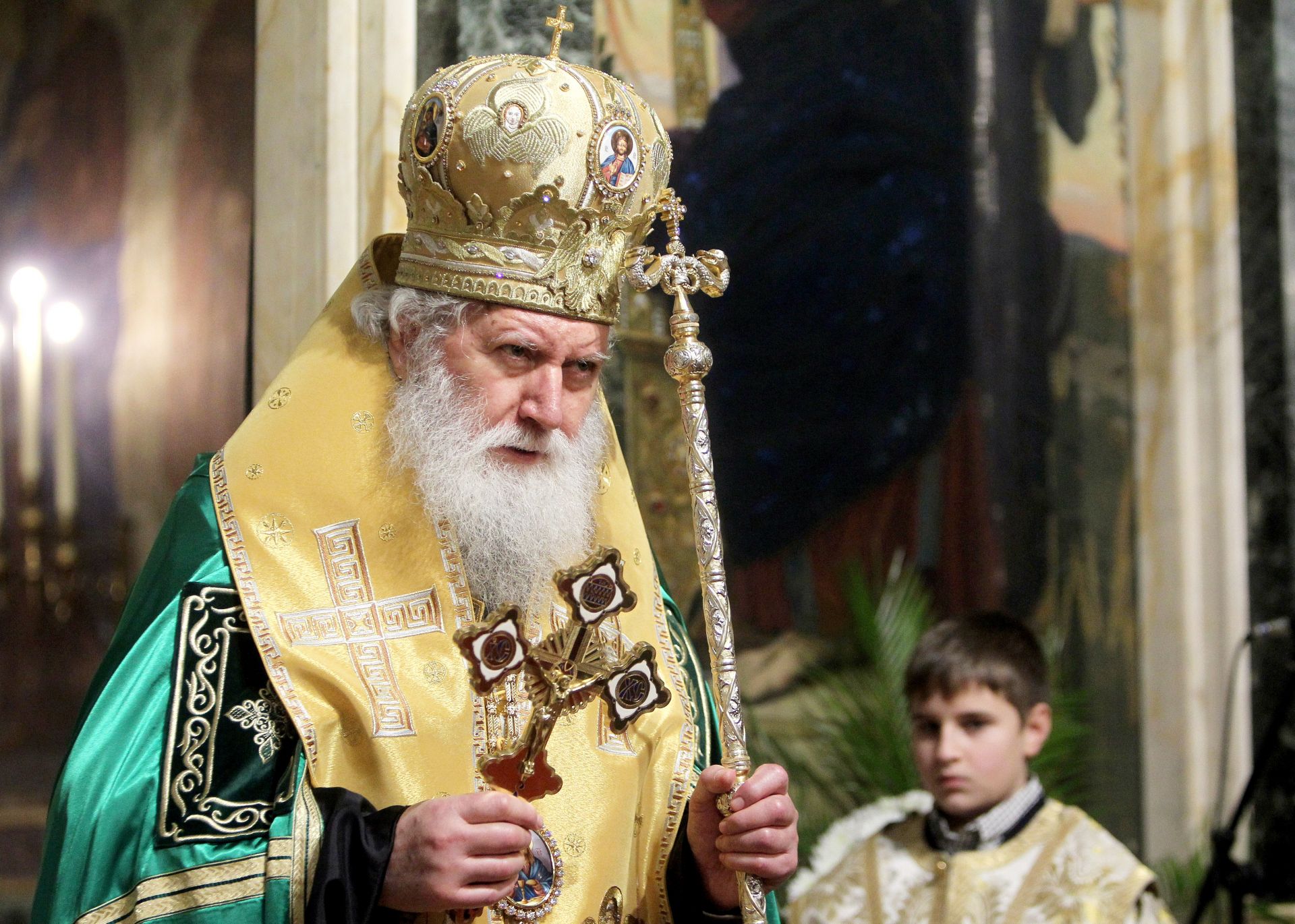 С архиерейска Света Василиева литургия започна Новата 2019 година днес в патриаршеската катедрала "Св. Александър Невски"