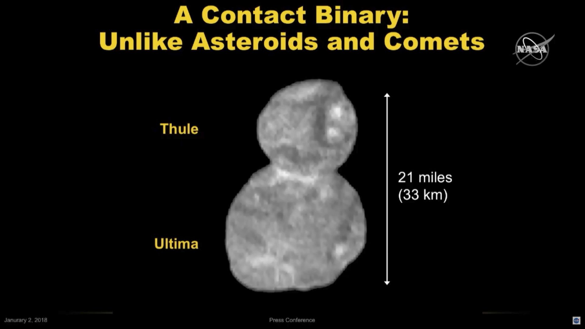 НАСА: Ултима Туле се състои от две сфери и прилича на снежен човек