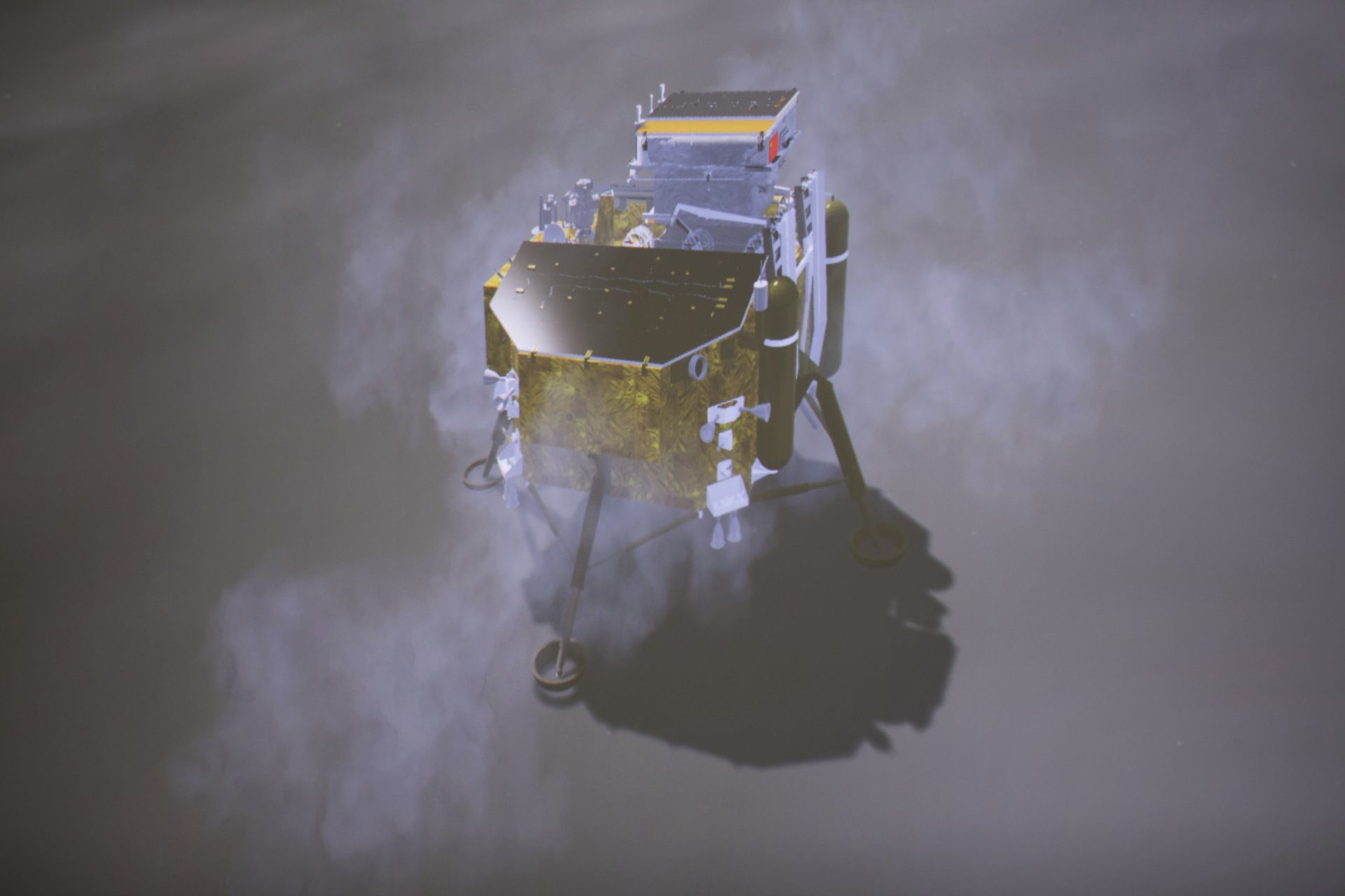 Сондата, състояща се от устройство за кацане и роувър, се приземи в предварително избраната зона за кацане в далечната страна на Луната в 10:26 ч. Пекинско време