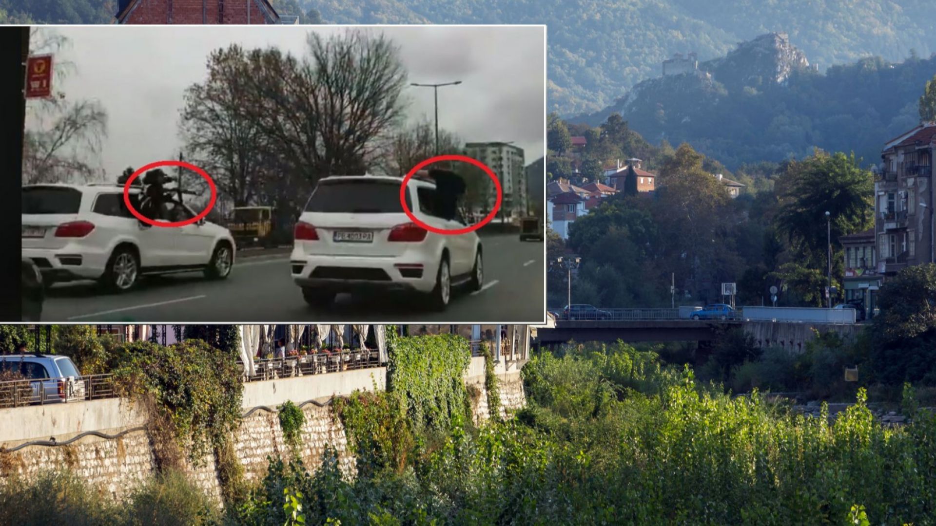 Мъже с АК-47 и бели джипове обикалят Асеновград (видео)