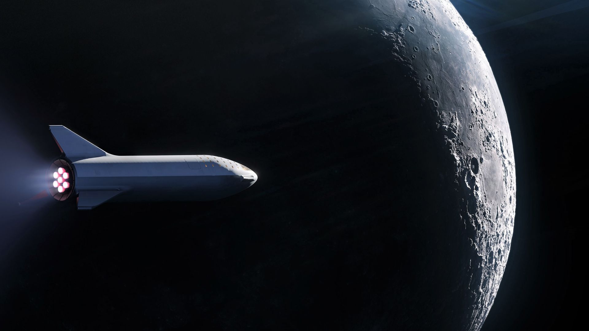 SpaceX тества двигателя си за кацане на Луната