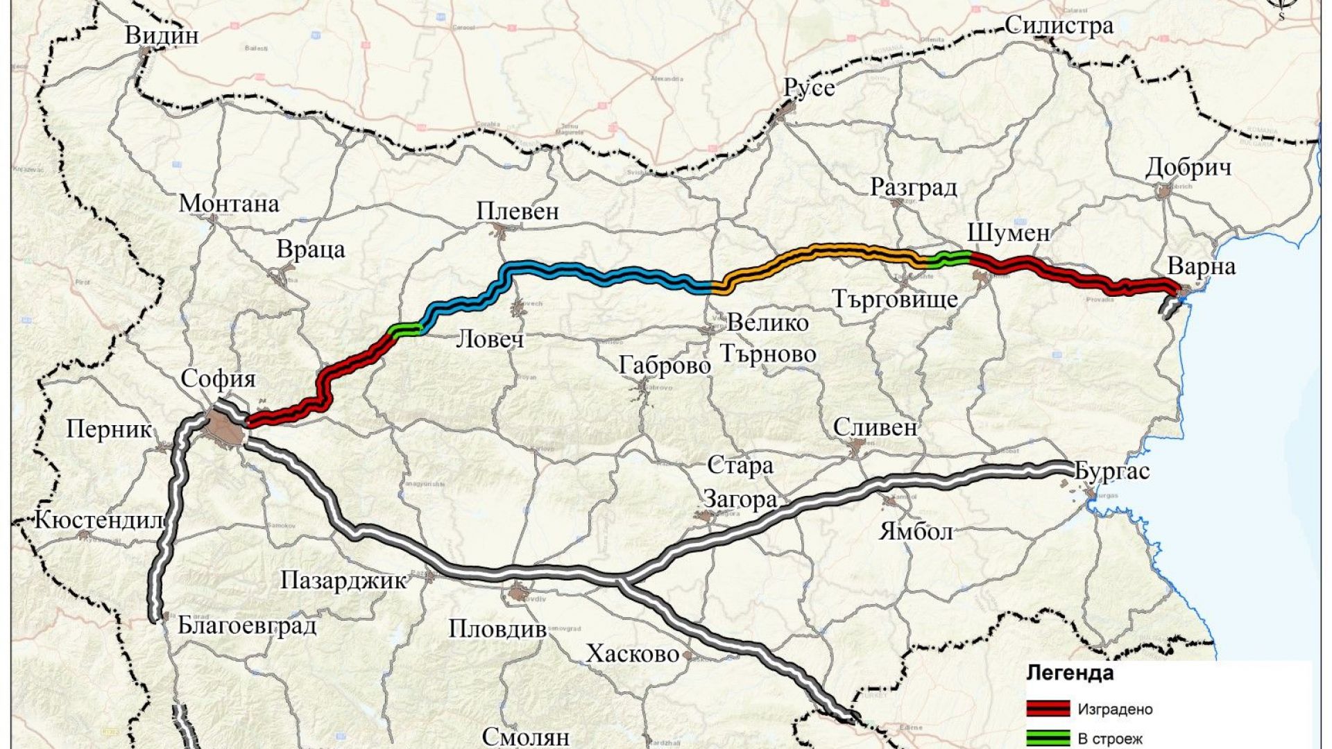Държавното „Автомагистрали“ ЕАД ще строи  134 км от АМ „Хемус“