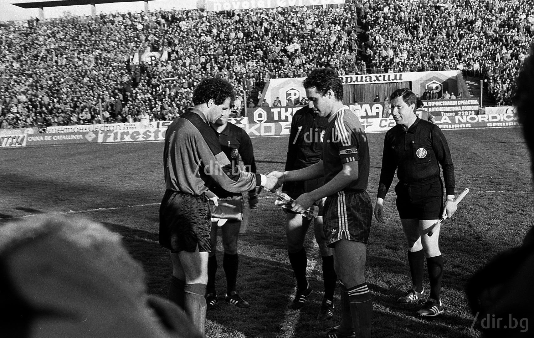 С Андони Субисарета преди ЦСКА - Барселона, март 1989 г.