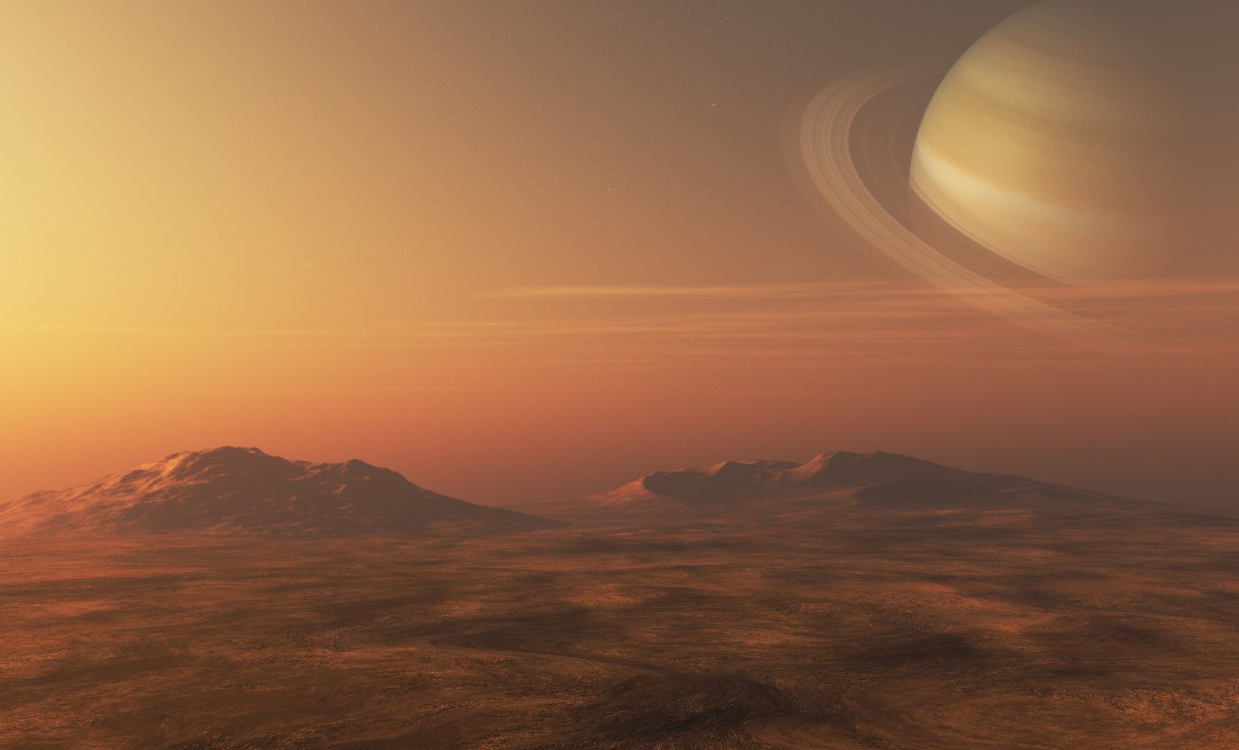 Друг изглед от повърхността на Титан