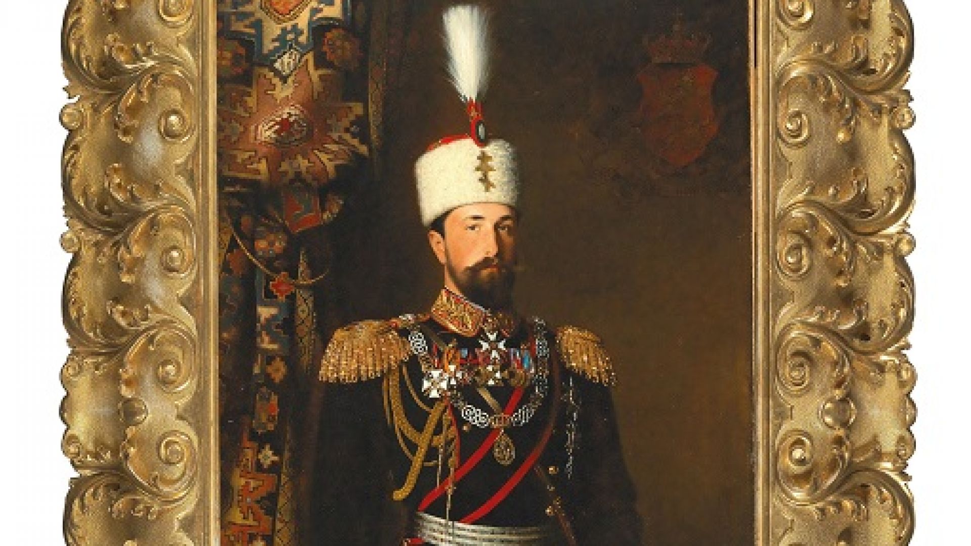 Уникален портрет на княз Александър I Батенберг заедно с княжески