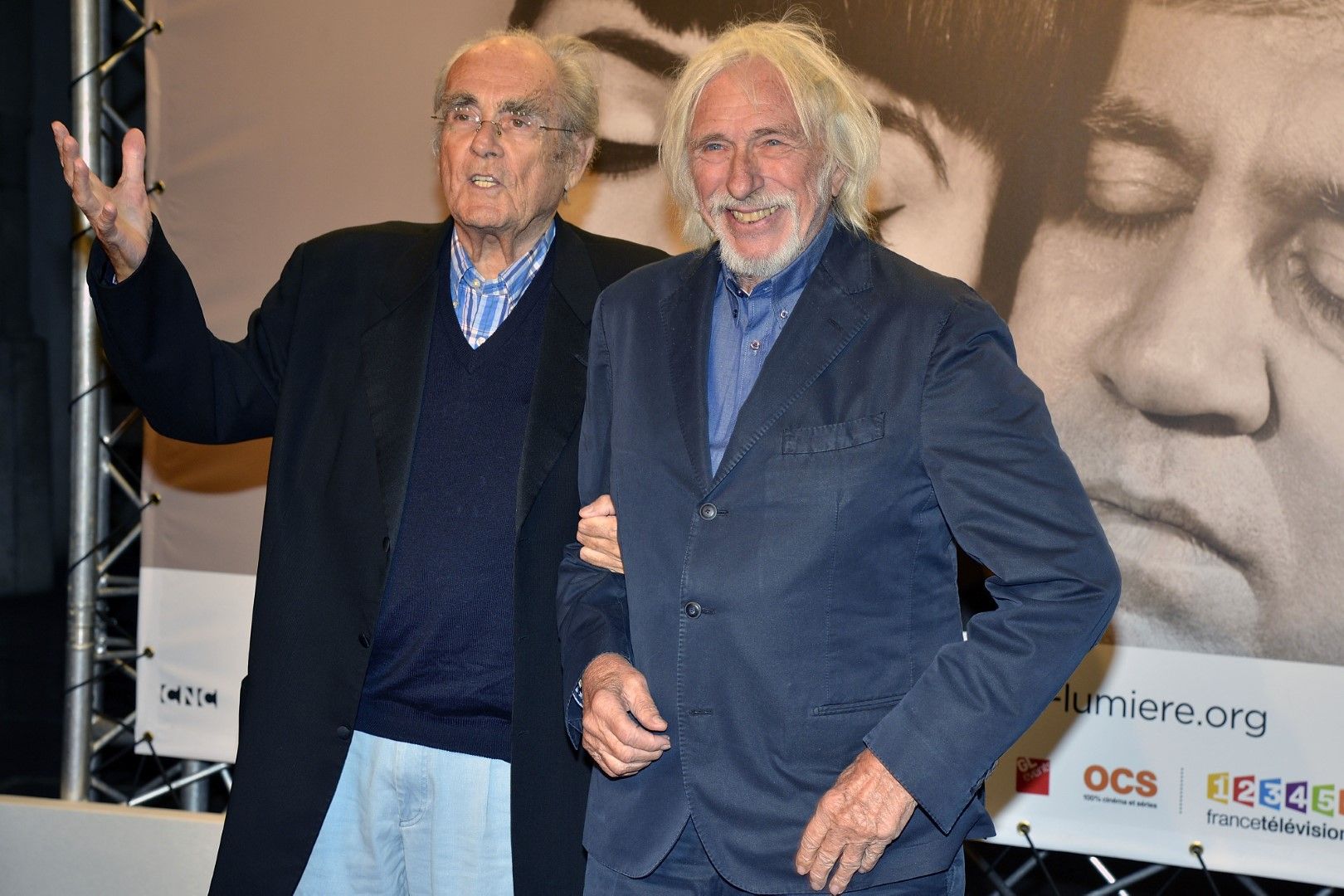 Мишел Льогран и Пиер Ришар - друга френска легенда - на филмов фестивал през 2014 г.