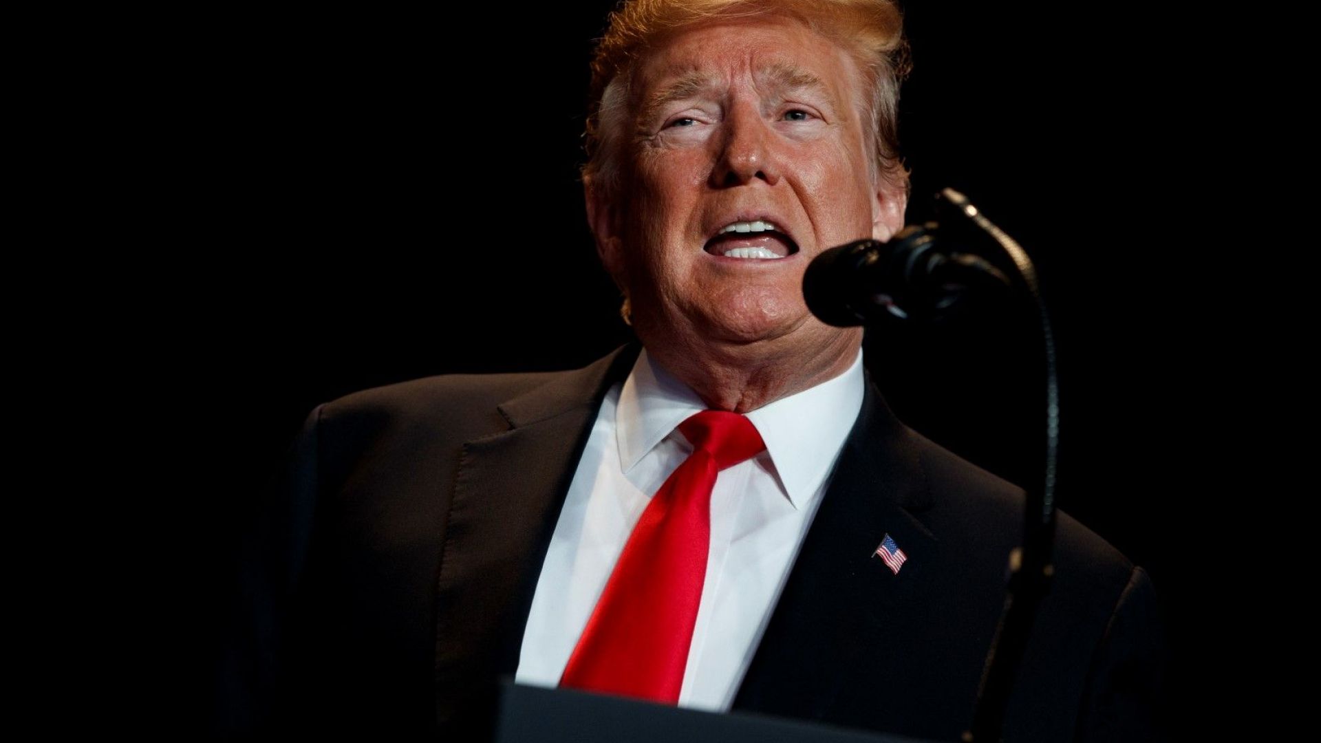 От най голямата сцена в американската политика президентът Доналд Тръмп даде