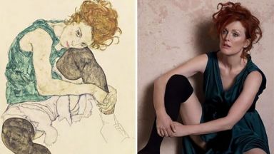 Актрисата Джулиан Мур - в шедьоври на световната живопис