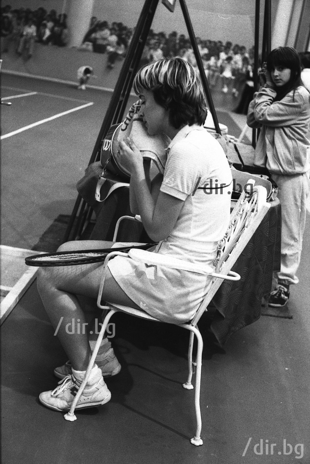Хотел "Витоша-Ню Отани", София. Началото на 80-те години. Младата звезда Мануела пред отбрана публика. България вече знае, че има супер талант в тениса.