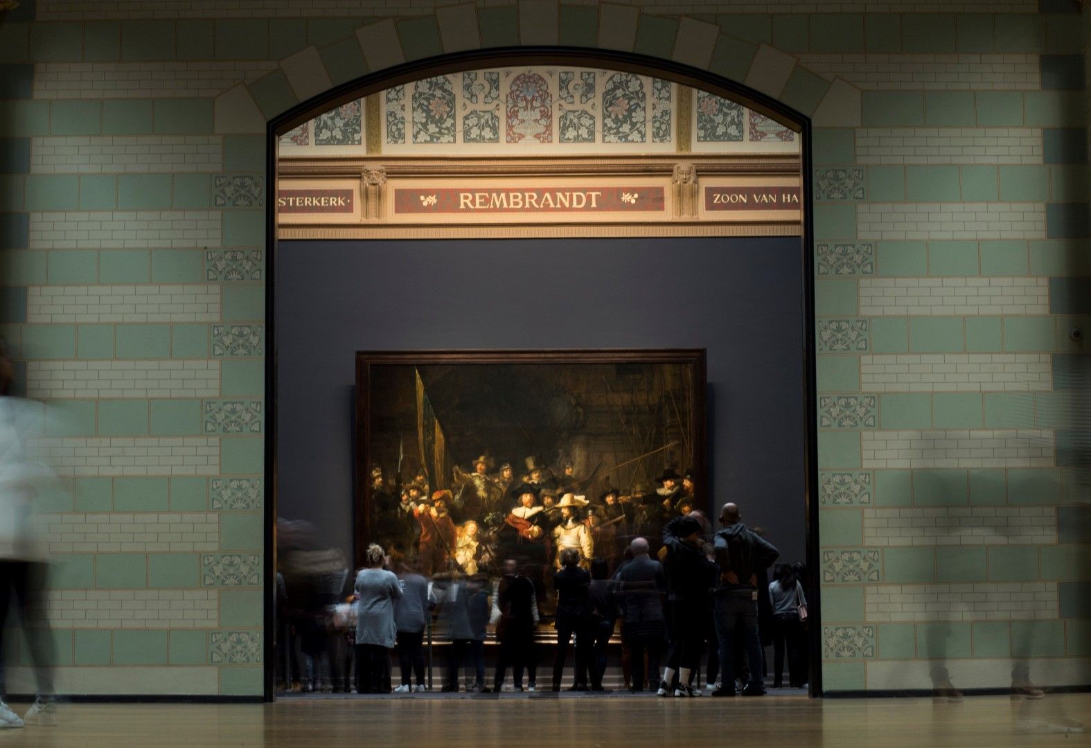"Нощна стража" на Рембранд в музея в Амстердам