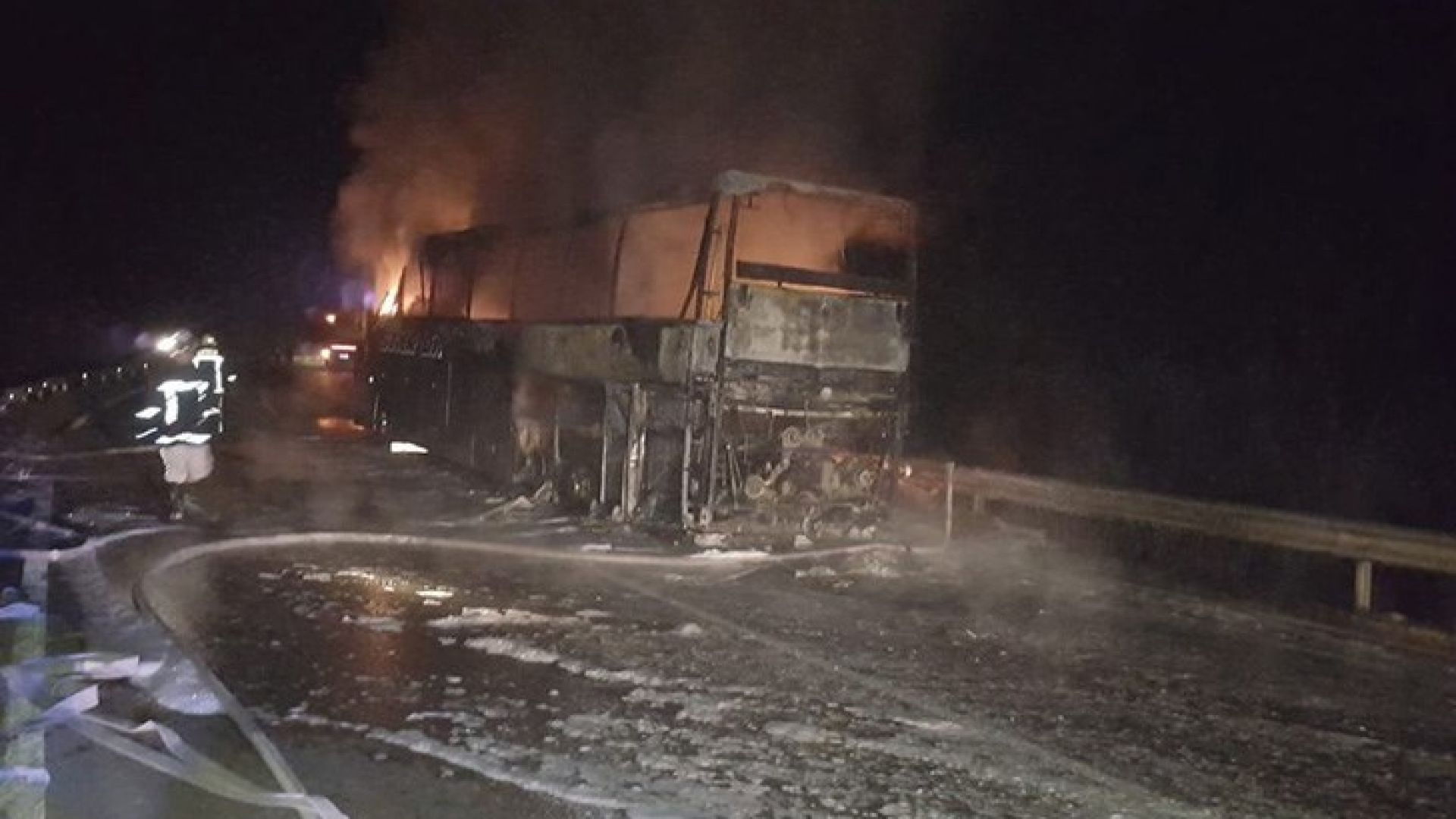 Турски автобус изгоря на пътя Русе Бяла По време на инцидента