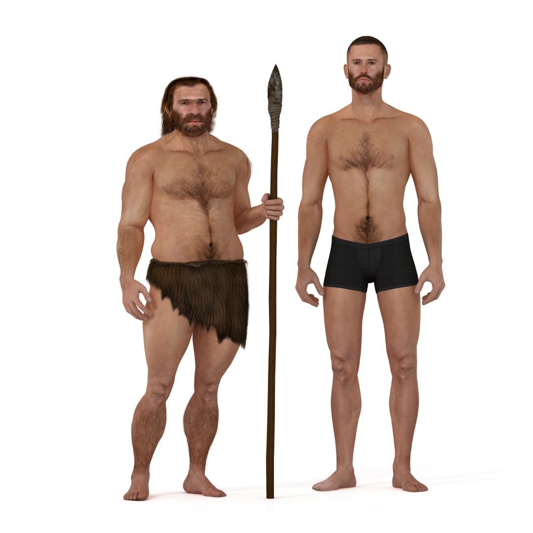 Съпоставка между неандерталец  и съвременен човек