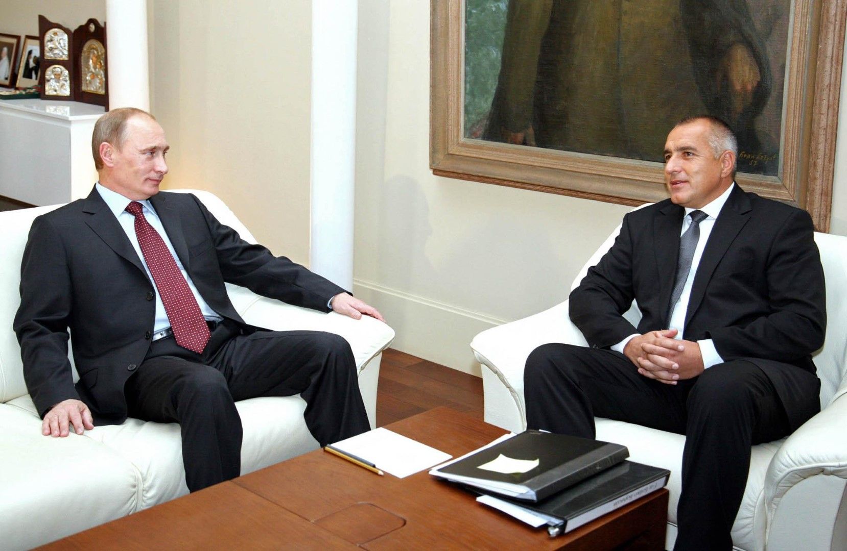 Путин и Борисов разговарят в Министерския съвет, 13 ноември 2010 г.
