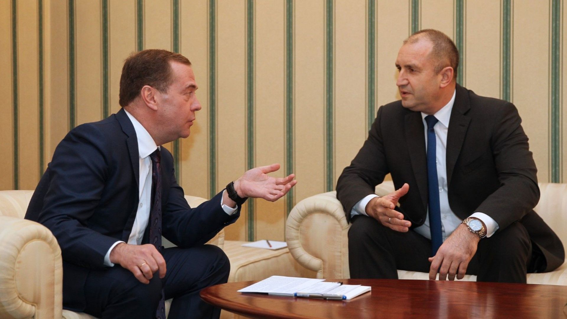 Президентът Румен Радев се срещна с премиера на Русия Дмитрий