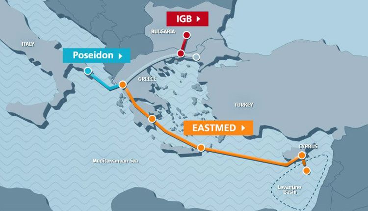 Проектът за газопровод EastMed през Източното Средиземноморие