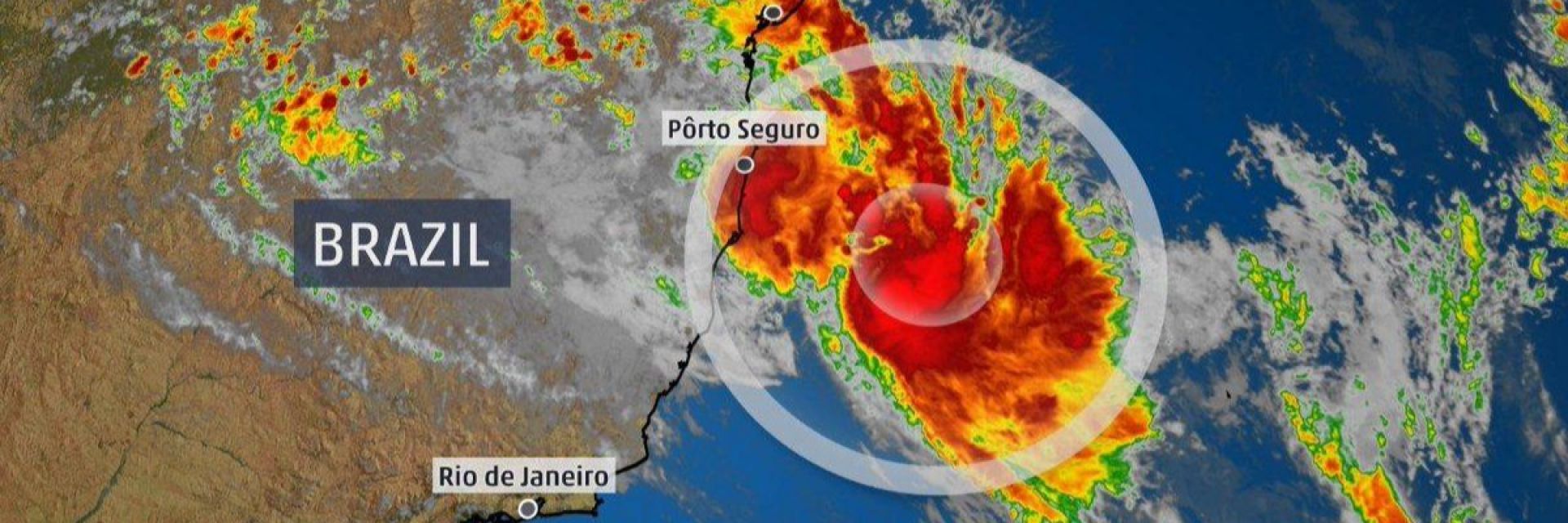 Екстремно редкият тропически циклон Иба до Бразилия