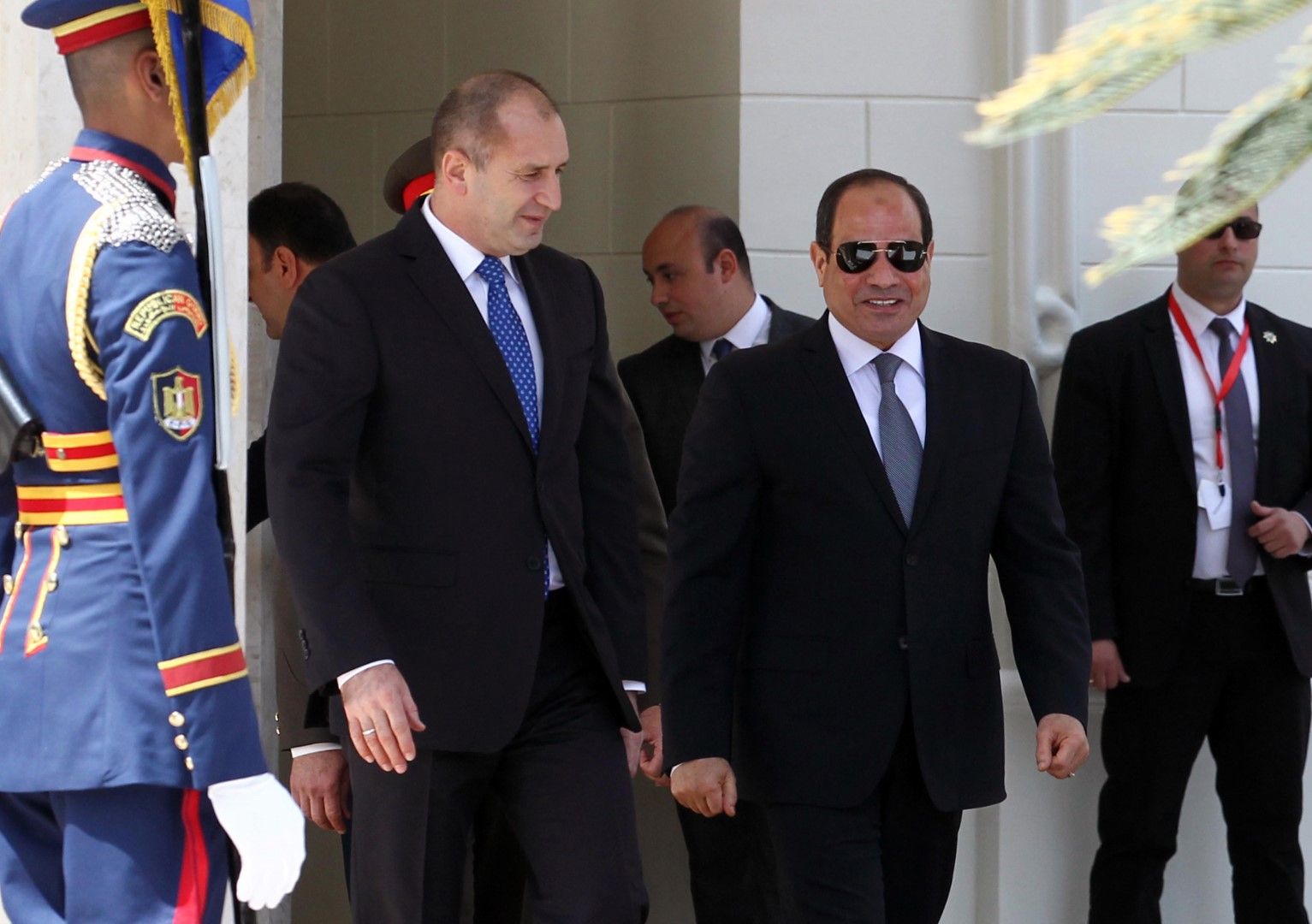 Президентите на България и Египет след разговора си "на четири очи"