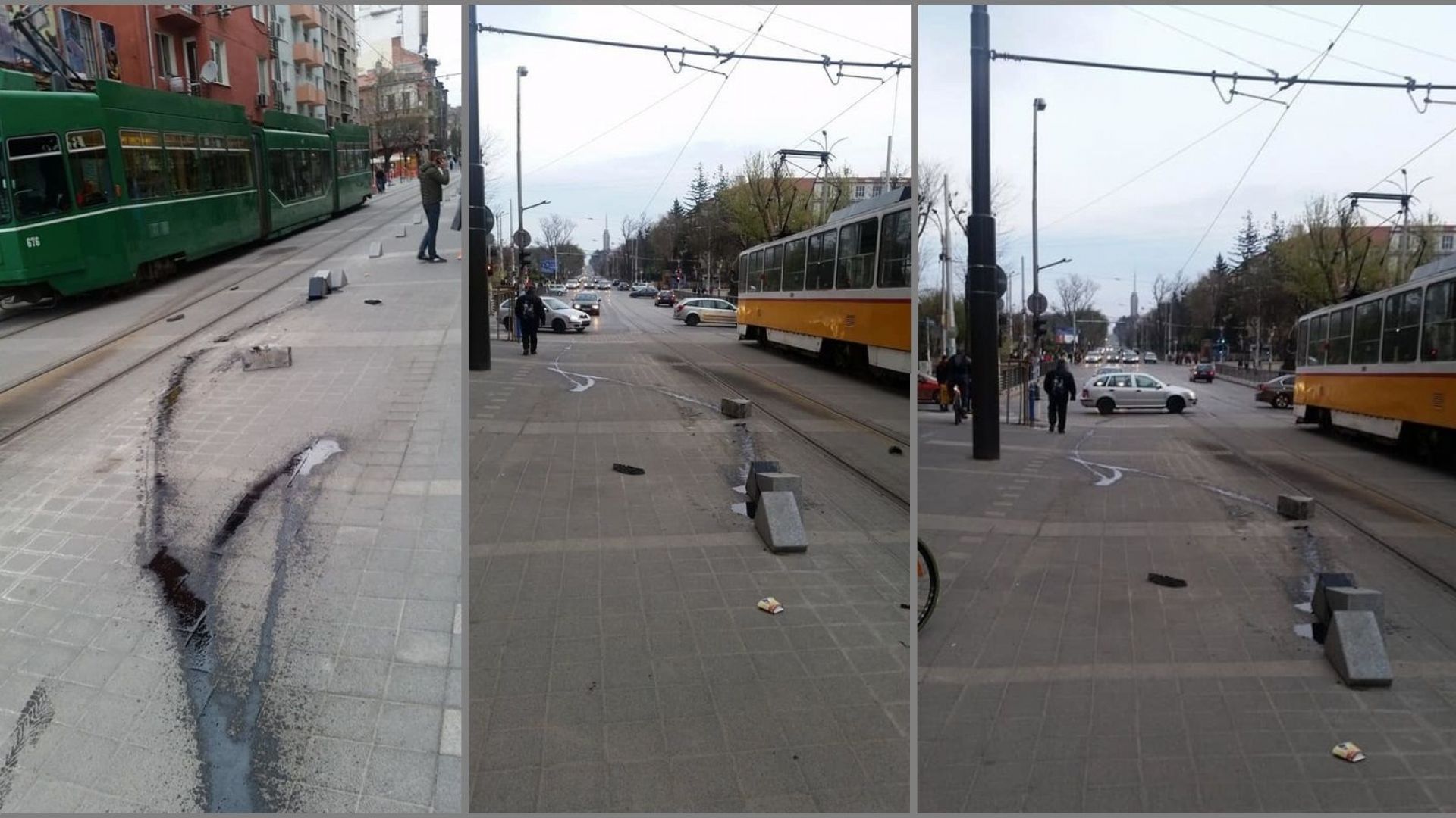 Столичен шофьор е минал през ограничителите т нар перки на