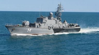 Корветата Бодри от състава на Флотилията бойни и спомагателни кораби