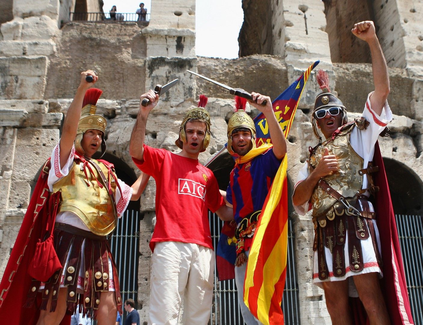 2009 г., Финал в Шампионската лига. Фенове на двата тима са окупирали Рим преди мача