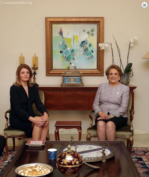 Радева с първата дама на Ливан Надя ал Чами