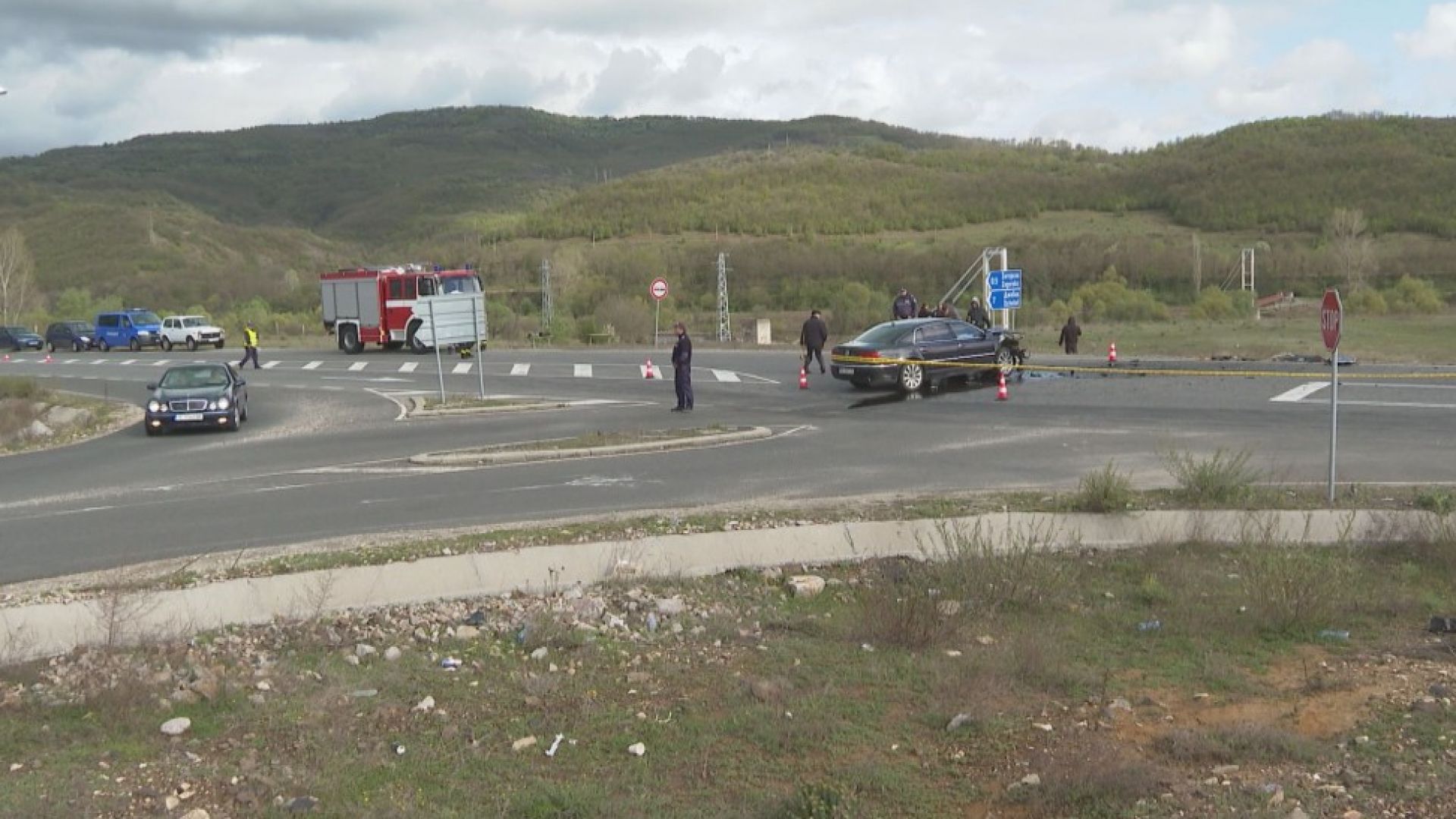 Кръстовището на път I 5 Кърджали Маказа при село Загорско
