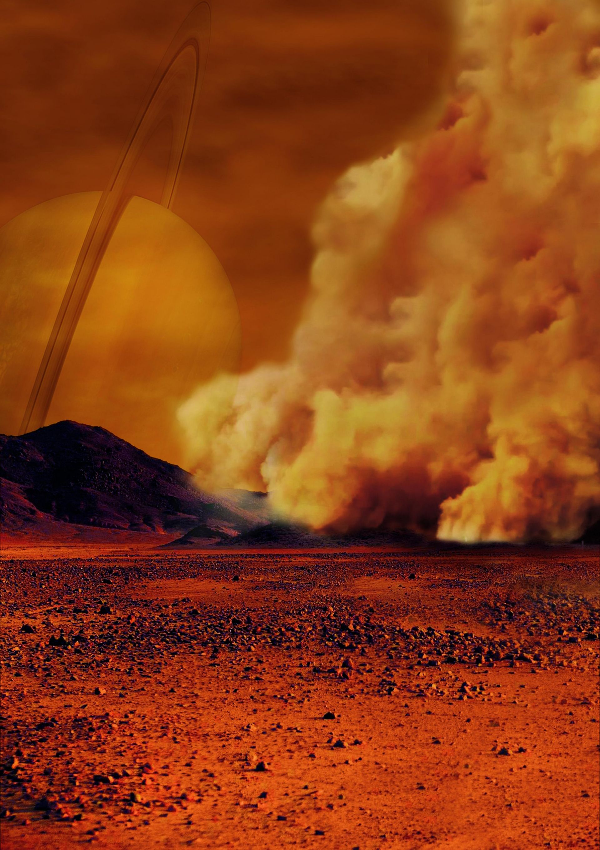 Симулация на повърхността на Титан