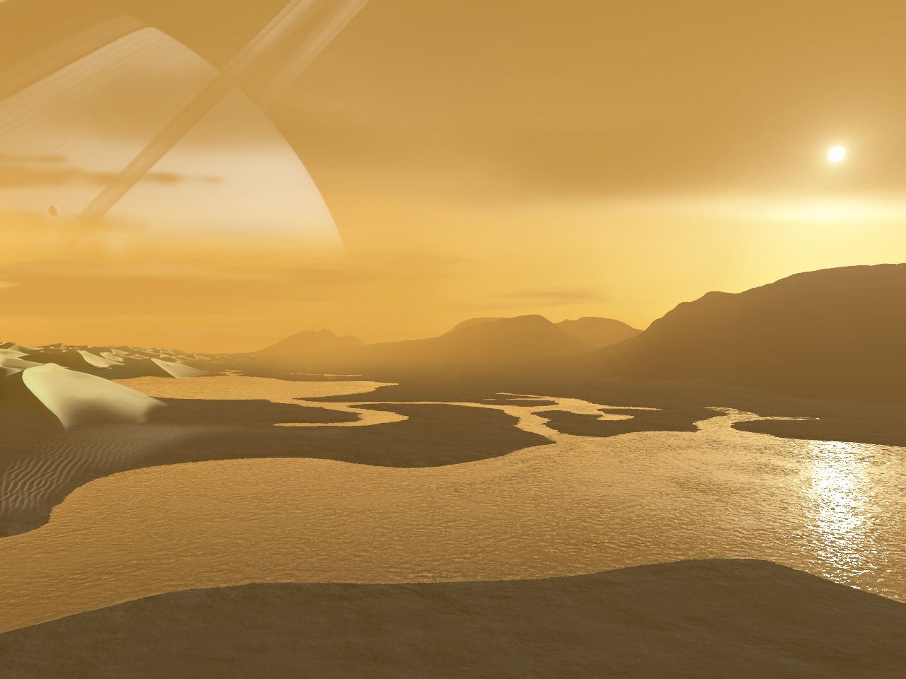 Симулация на повърхността на Титан