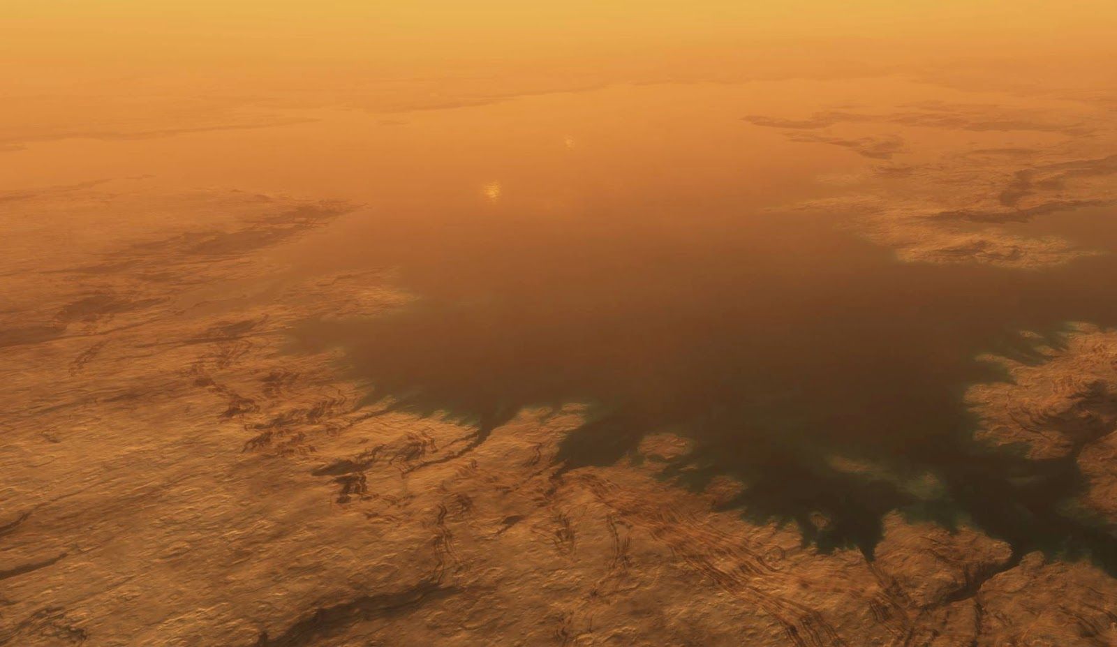 Компютърна симулация на повърхността на Титан