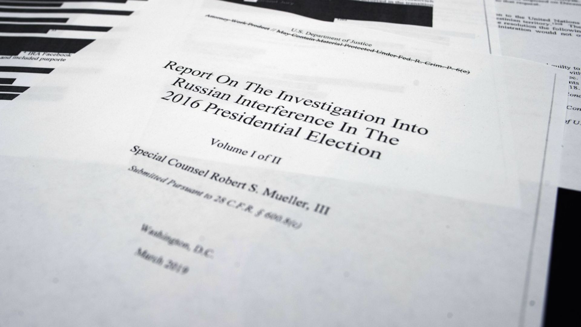 Окончателният доклад на специалния прокурор Робърт Мълър за продължилото 22