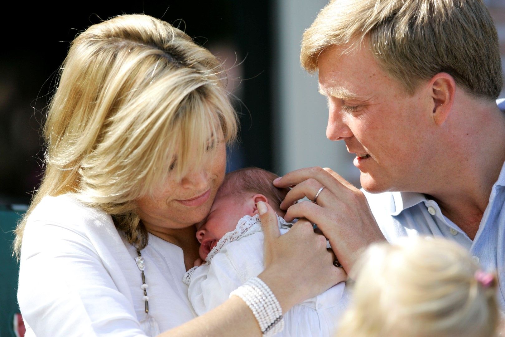 Холандската принцеса Максима (сега кралица) Мaксима с новородената им дъщеря Алексия - 2005