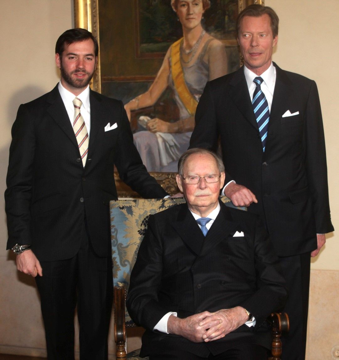 Великият херцог на Люксембург Жан със сина си великия херцог Анри Люксембургски и внука си принц Гийом