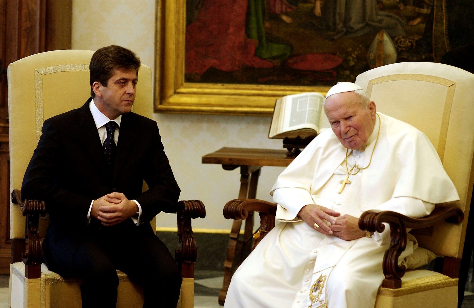 Георги Първанов и папа Йоан Павел Втори, 24 май 2002 г.