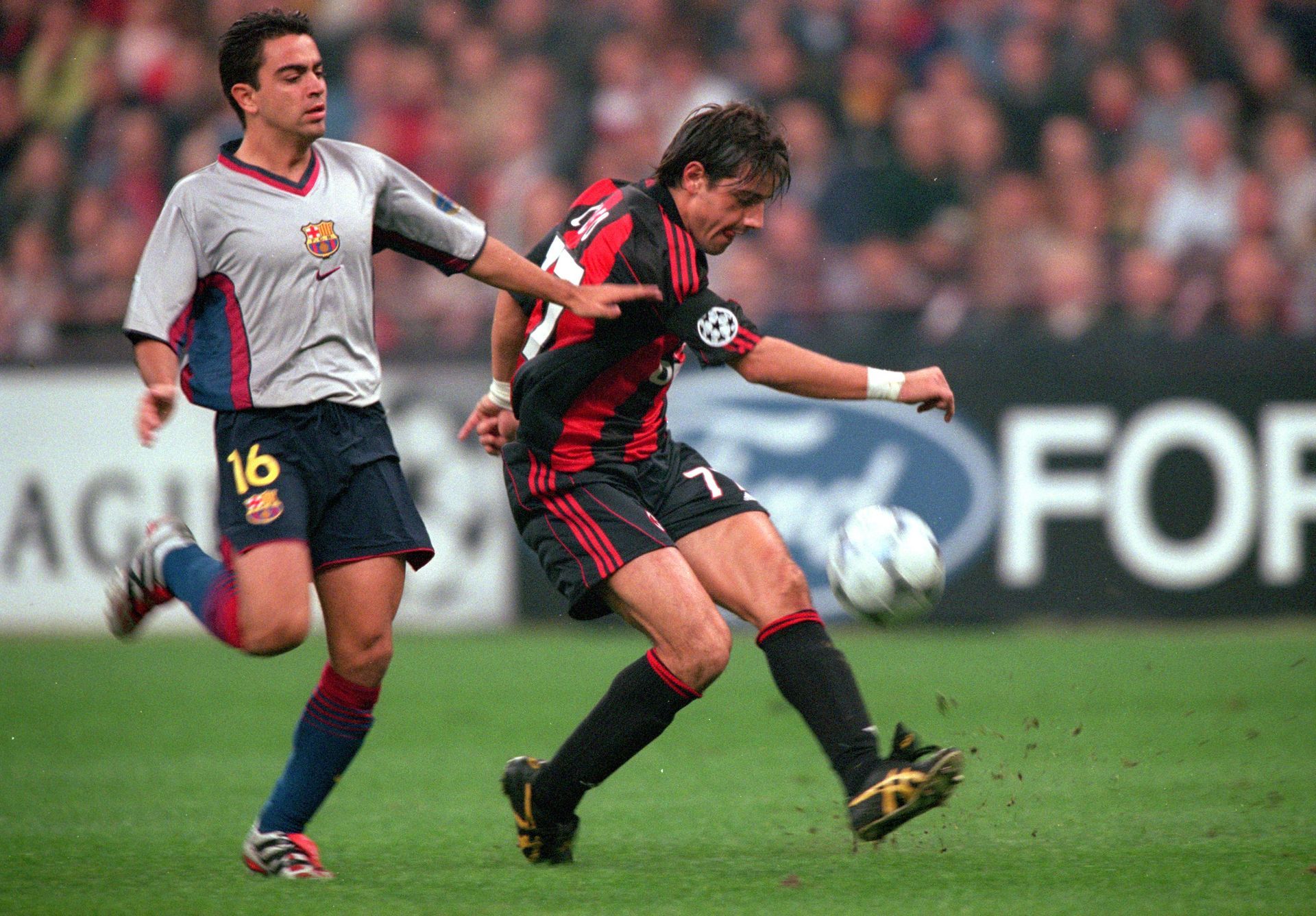 Началото - Шави срещу Милан през 2000 г., едва навършил 20