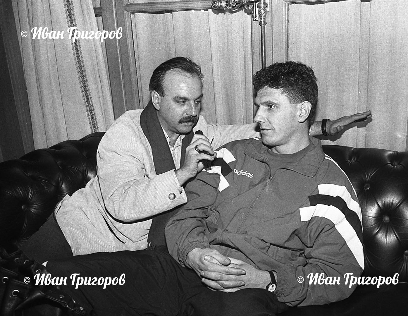 С Петър Александров преди великата победа на 17 ноември 1993 г. на "Парк де Пренс"