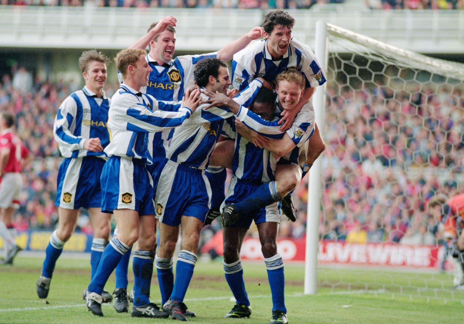 1996 г. - Юнайтед е шампион с 3:0 на терена на Мидълзбро
